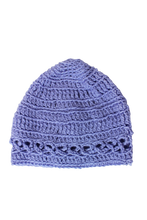 Load image into Gallery viewer, Hand Crocheted Periwinkle Blue Cap