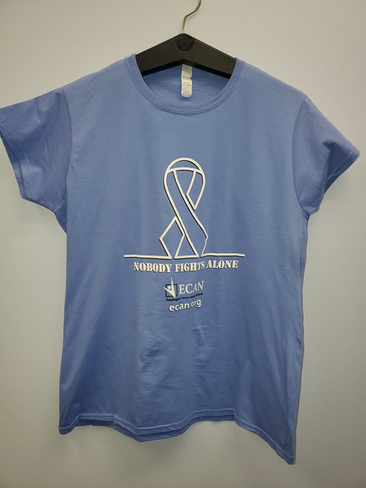 Women's Nobody Fights Alone Awareness Ribbon Cap Sleeve T-shirt - Junior Sizing - great price!