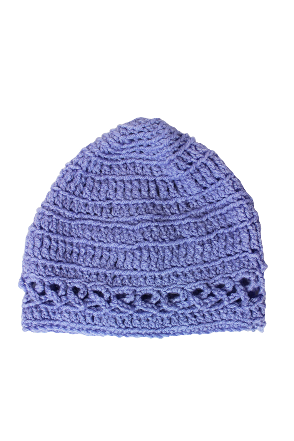 Hand Crocheted Periwinkle Blue Cap