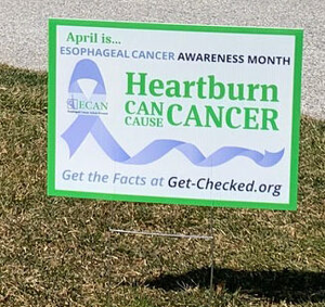 Esophageal Cancer Awareness Month Lawn Signs