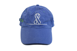 Periwinkle Baseball Cap with Embroidered Awareness Ribbon