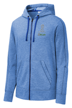 Load image into Gallery viewer, Adult Periwinkle Blue Embroidered Full-Zip Hoodie