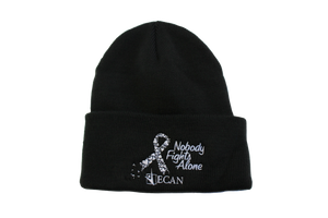 Beanie with Ribbon of Hearts
