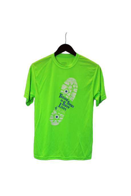 Children's Taking Steps to Save Lives Neon Green Performance Shirt