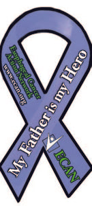 Periwinkle Ribbon Hero and Fighter Car Magnet