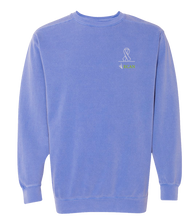 Load image into Gallery viewer, Adult Periwinkle Blue Embroidered Ribbon Crew Neck Sweatshirt